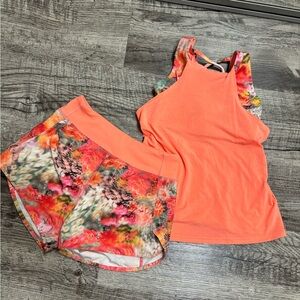 Athleta Girls Run The World Short and Tank set